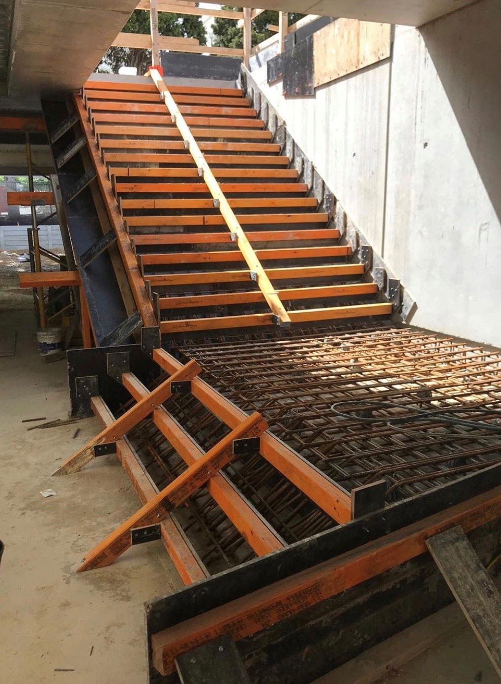 Conventional stair formwork by IRL Construction